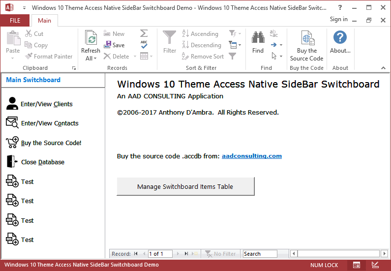 Windows 10 Theme Access Native SideBar Switchboard