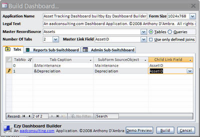 Ezy Dashboard Builder for MS Access